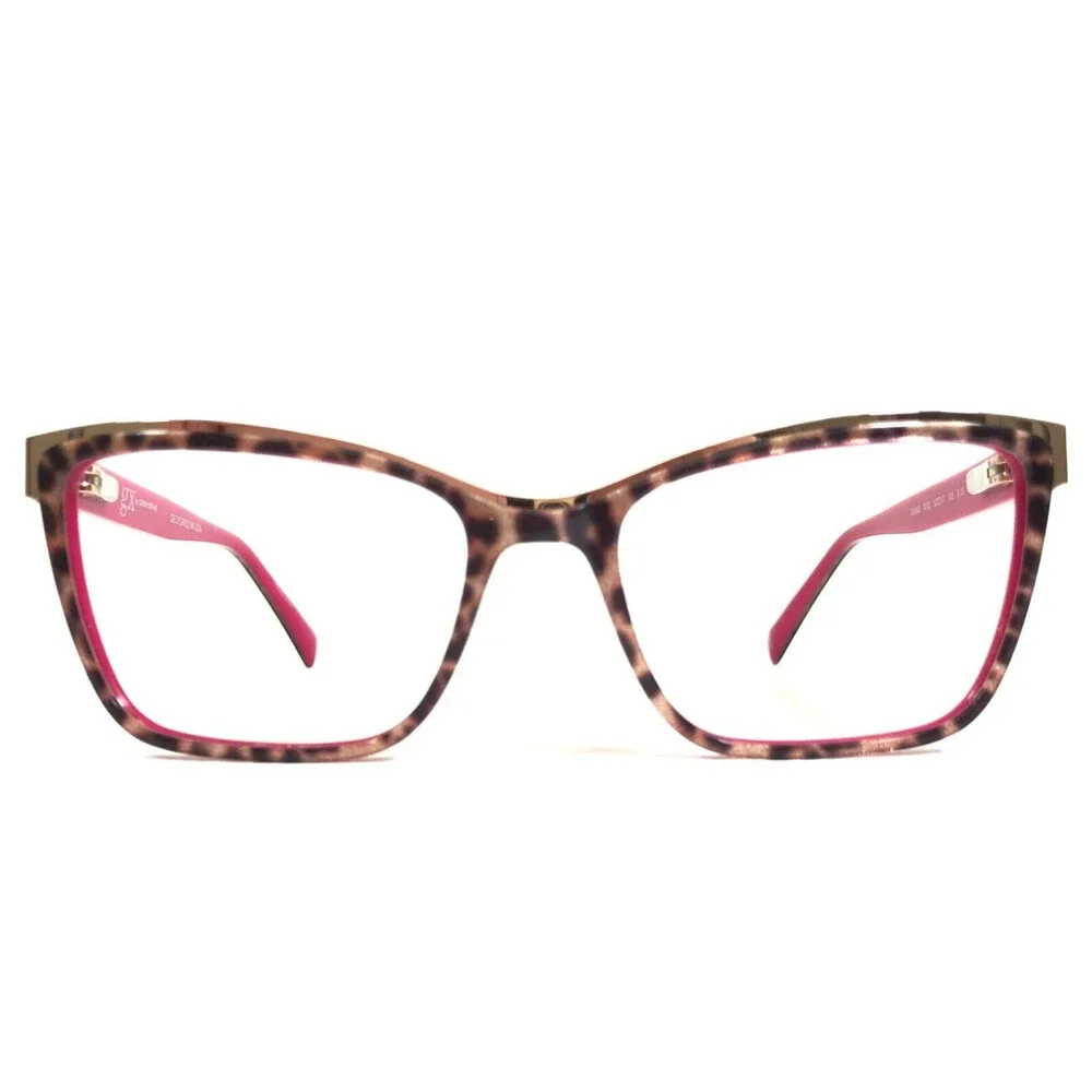 Gwen Stefani Eyeglasses Frames GX082 MUL Brown Tortoise Pink Cat Eye 52-17-135